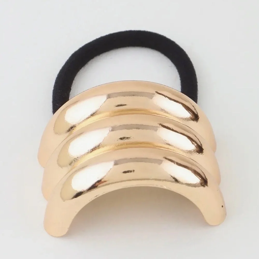 Triple Gold Band Hair Tie (1706)